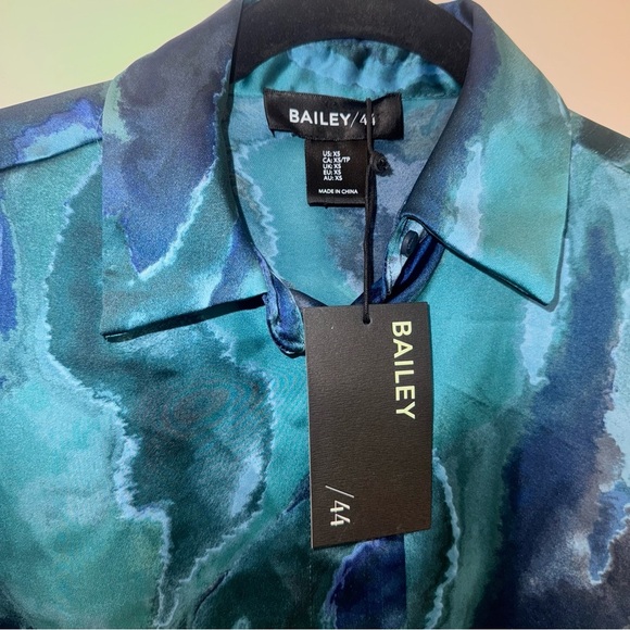 Bailey 44 Blue Watercolor Abstract Button-Up Shirt - Picture 2 of 6
